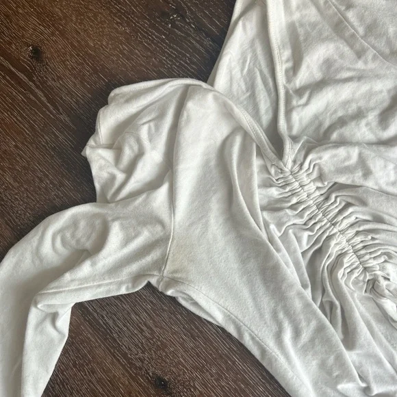 White Ruched Top - Picture 4 of 5